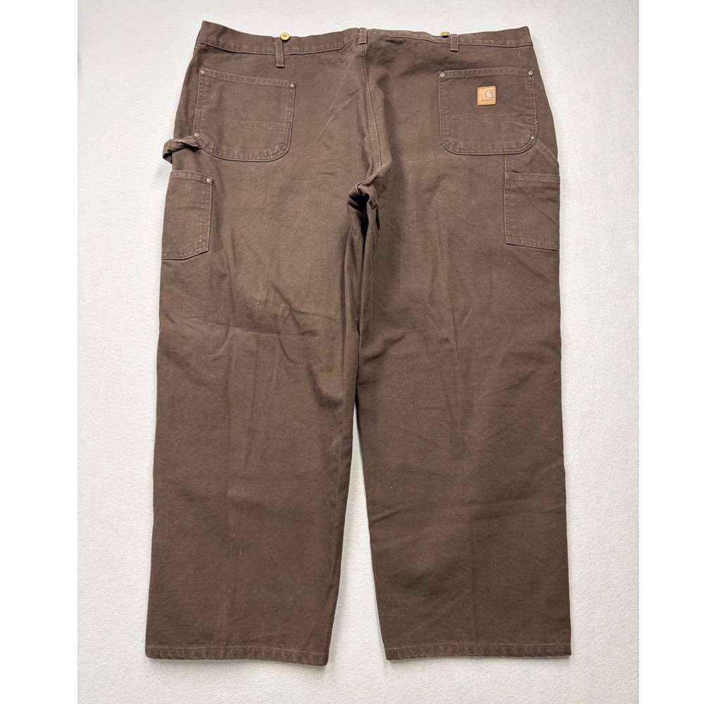 Carhartt Double Knee Pants Mens 50x30 Brown B136 DKB Logger Dungaree Fit Canvas